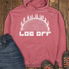 LOG OFF Hoodie - Crimson