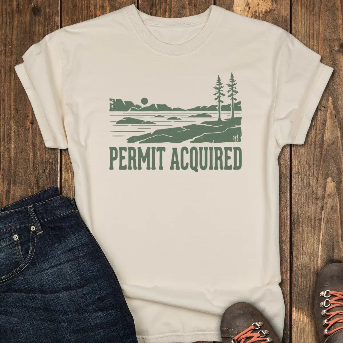 Lake Aloha Tee - Ivory