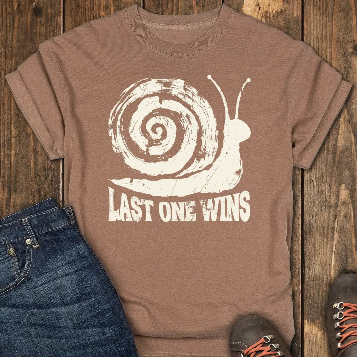 Last One Wins Tee - Espresso