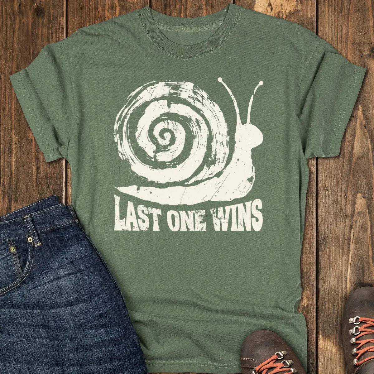 Last One Wins Tee - Moss