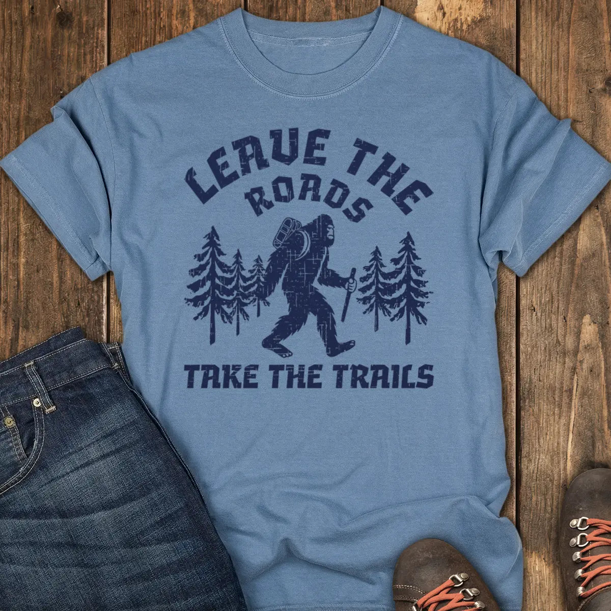 Leave That Road Tee - Blue Jean