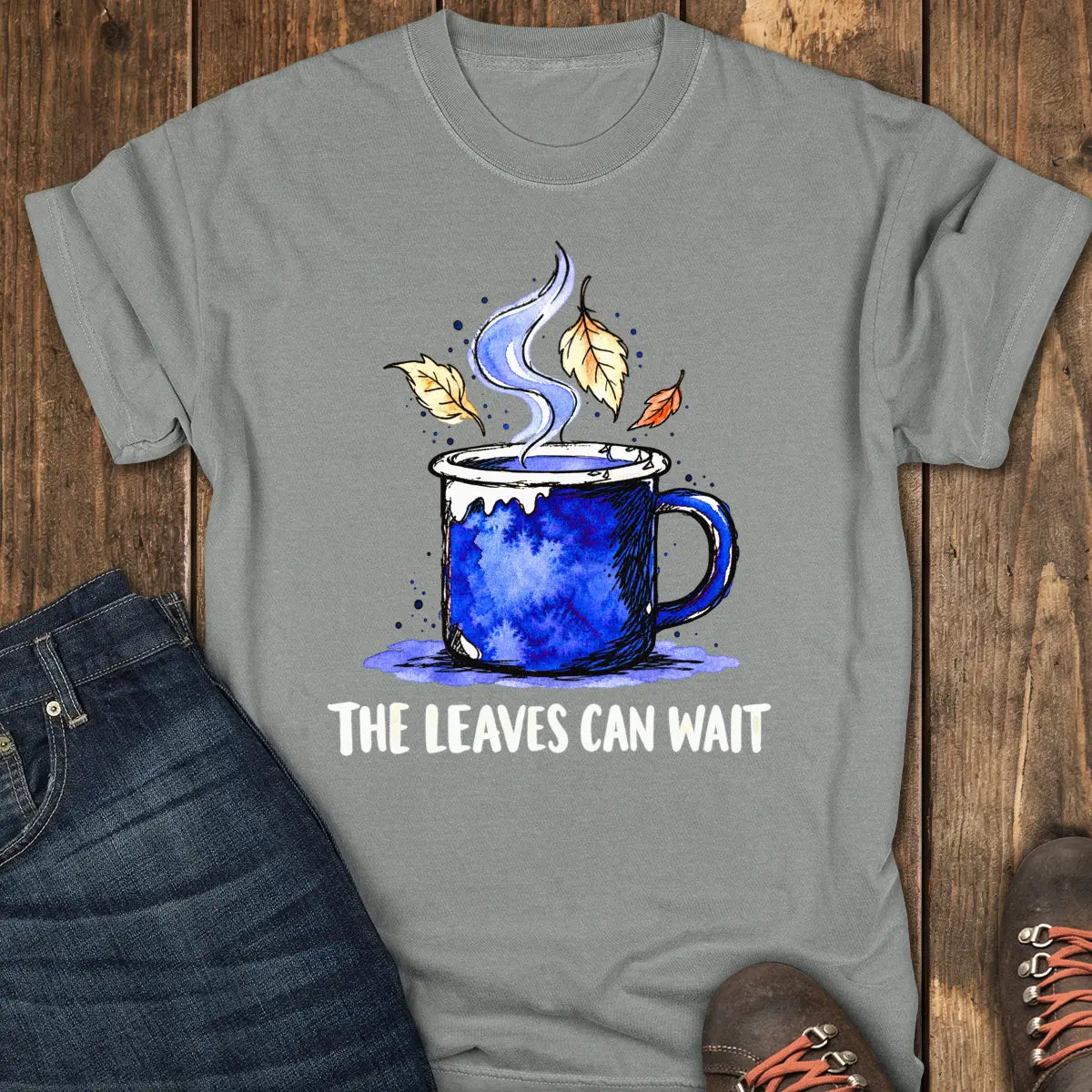 Leaves Can Wait Tee - Grey