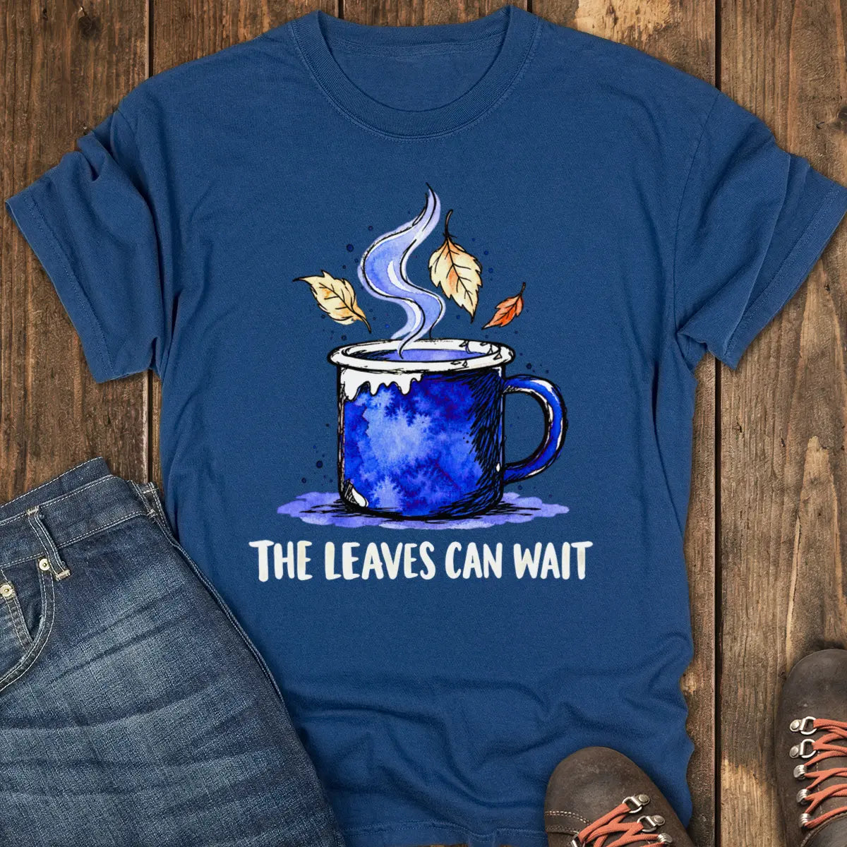 Leaves Can Wait Tee - Navy