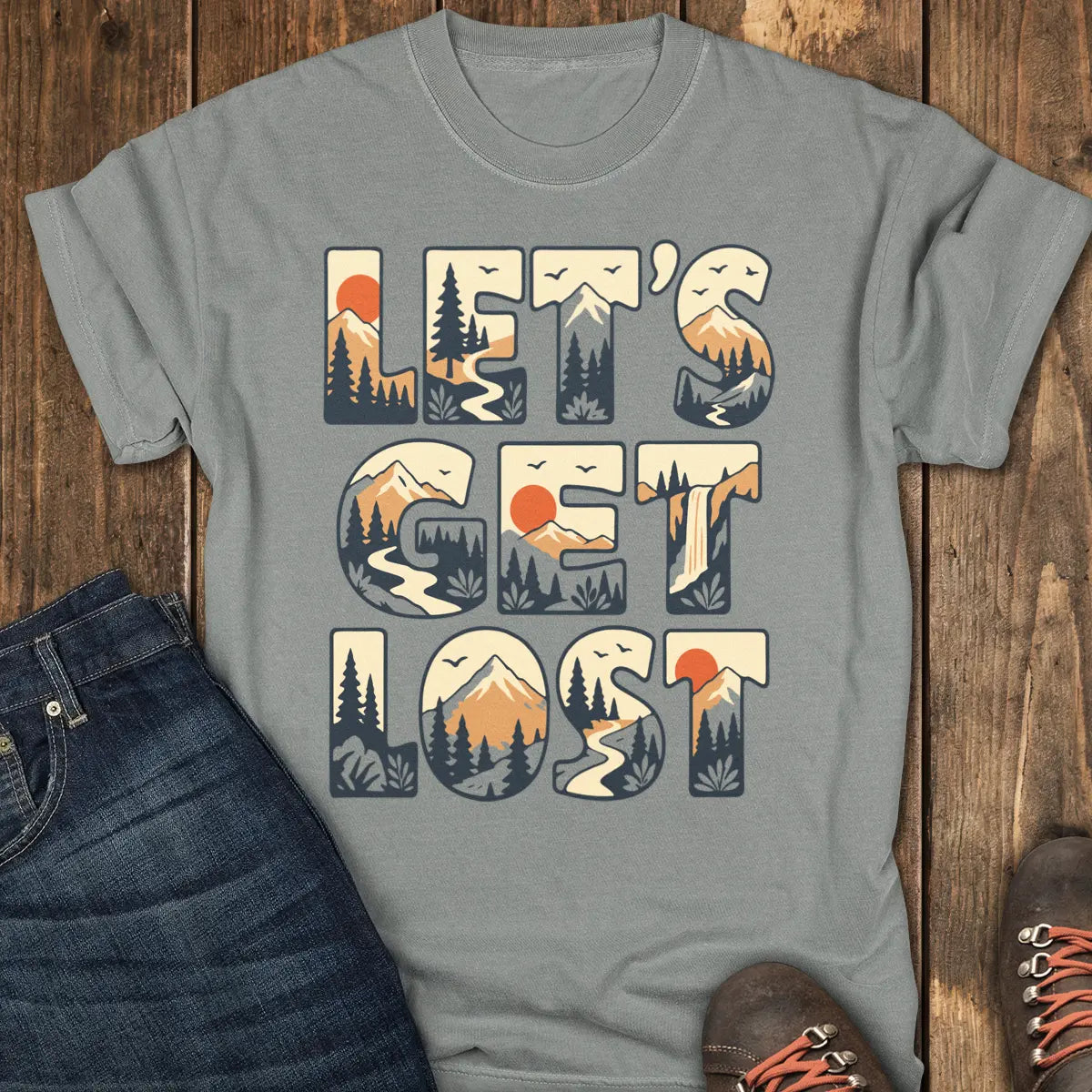 Let's Get Lost Tee - Grey