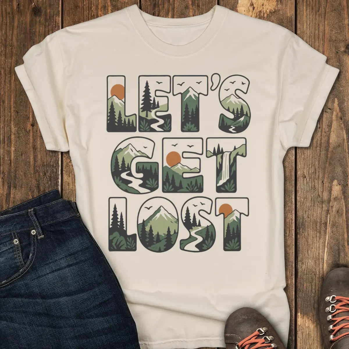 Let's Get Lost Tee - Ivory