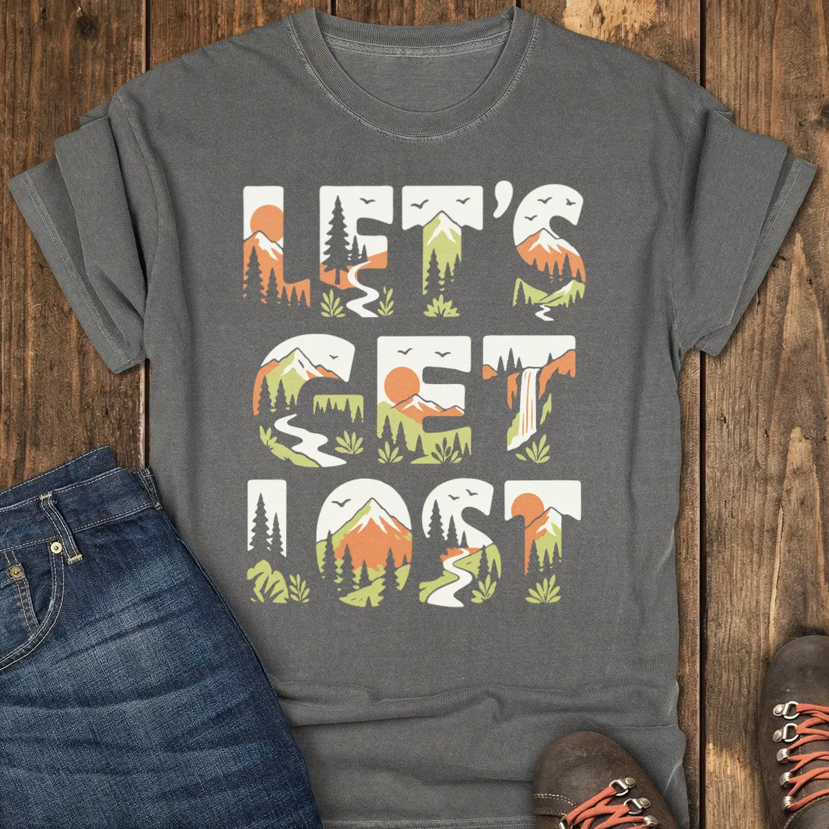 Let's Get Lost Tee - Pepper