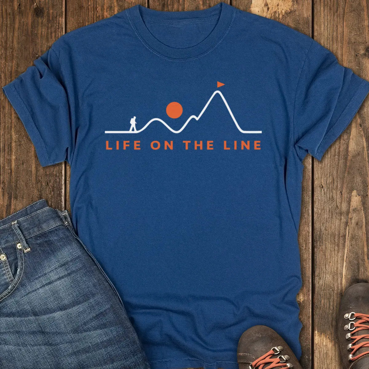 Life on the Line Tee - Navy