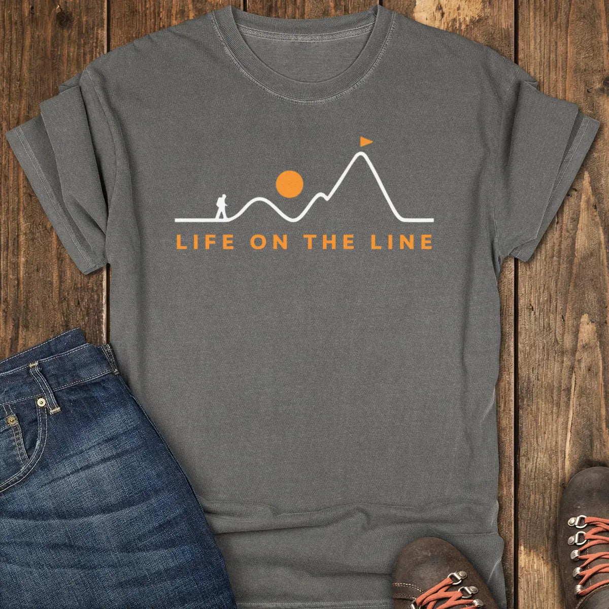 Life on the Line Tee - Pepper