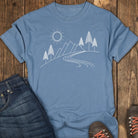Linescape Tee - Blue Jean