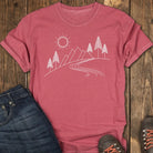 Linescape Tee - Crimson
