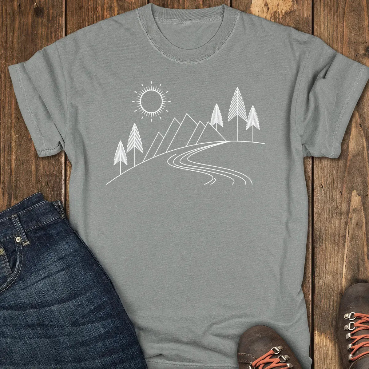 Linescape Tee - Grey