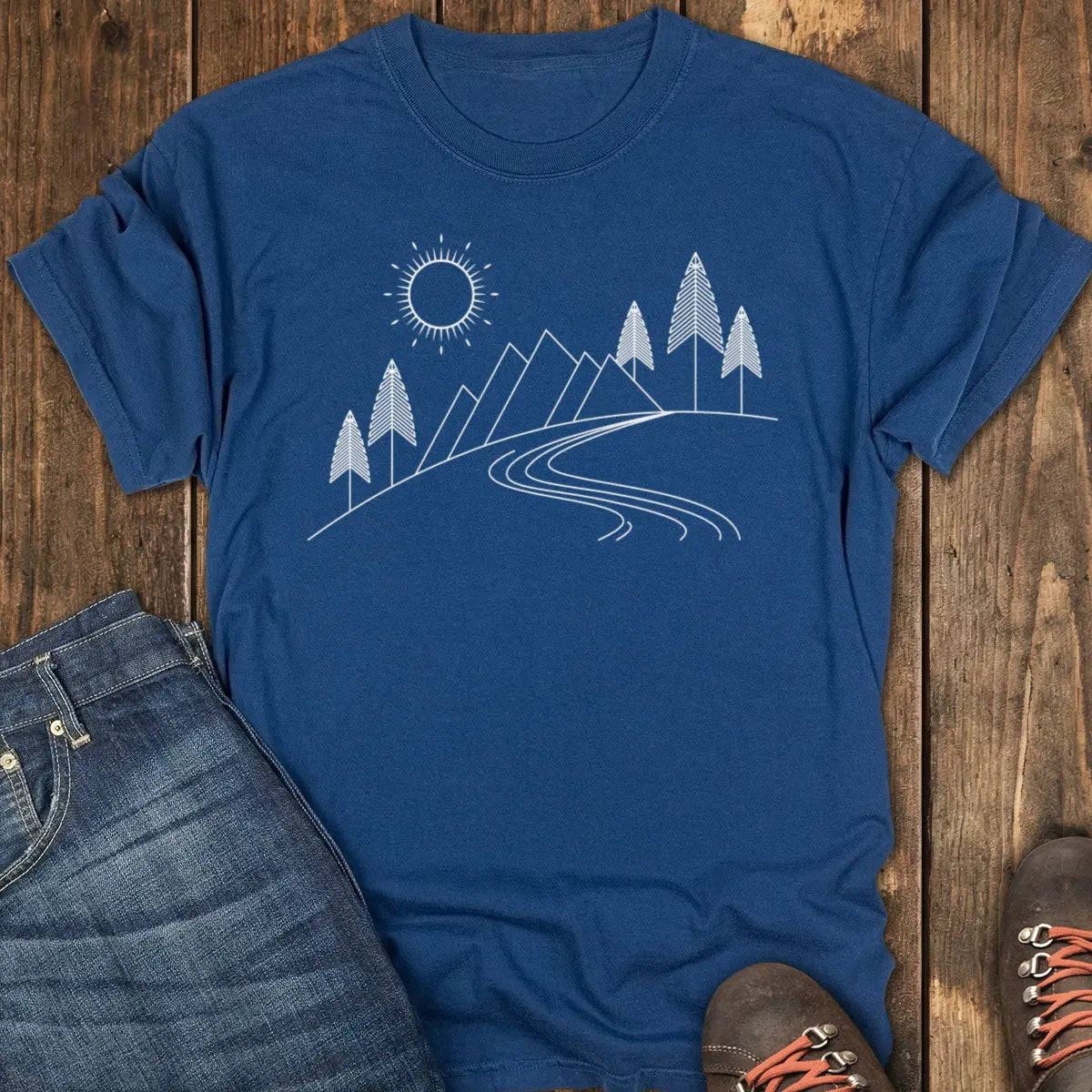 Linescape Tee - Navy