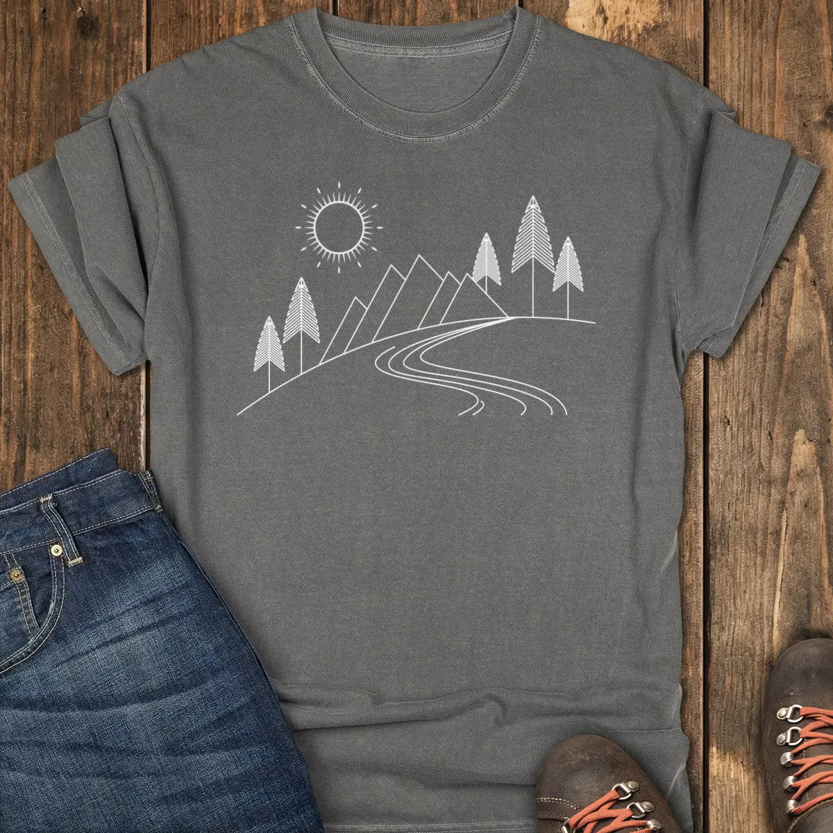 Linescape Tee - Pepper