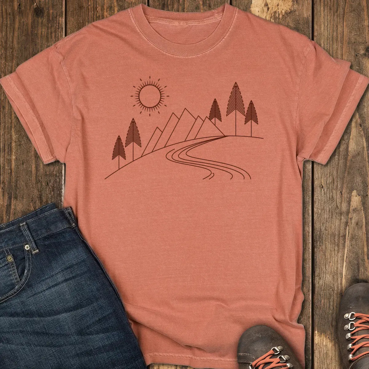 Linescape Tee - Yam