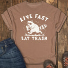 Live Fast Eat Trash Tee - Espresso