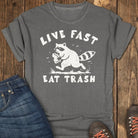 Live Fast Eat Trash Tee - Pepper
