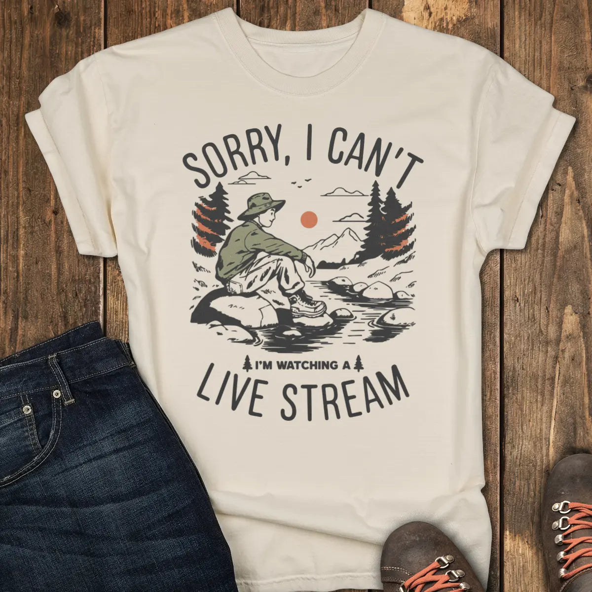 Live Stream Tee - Ivory