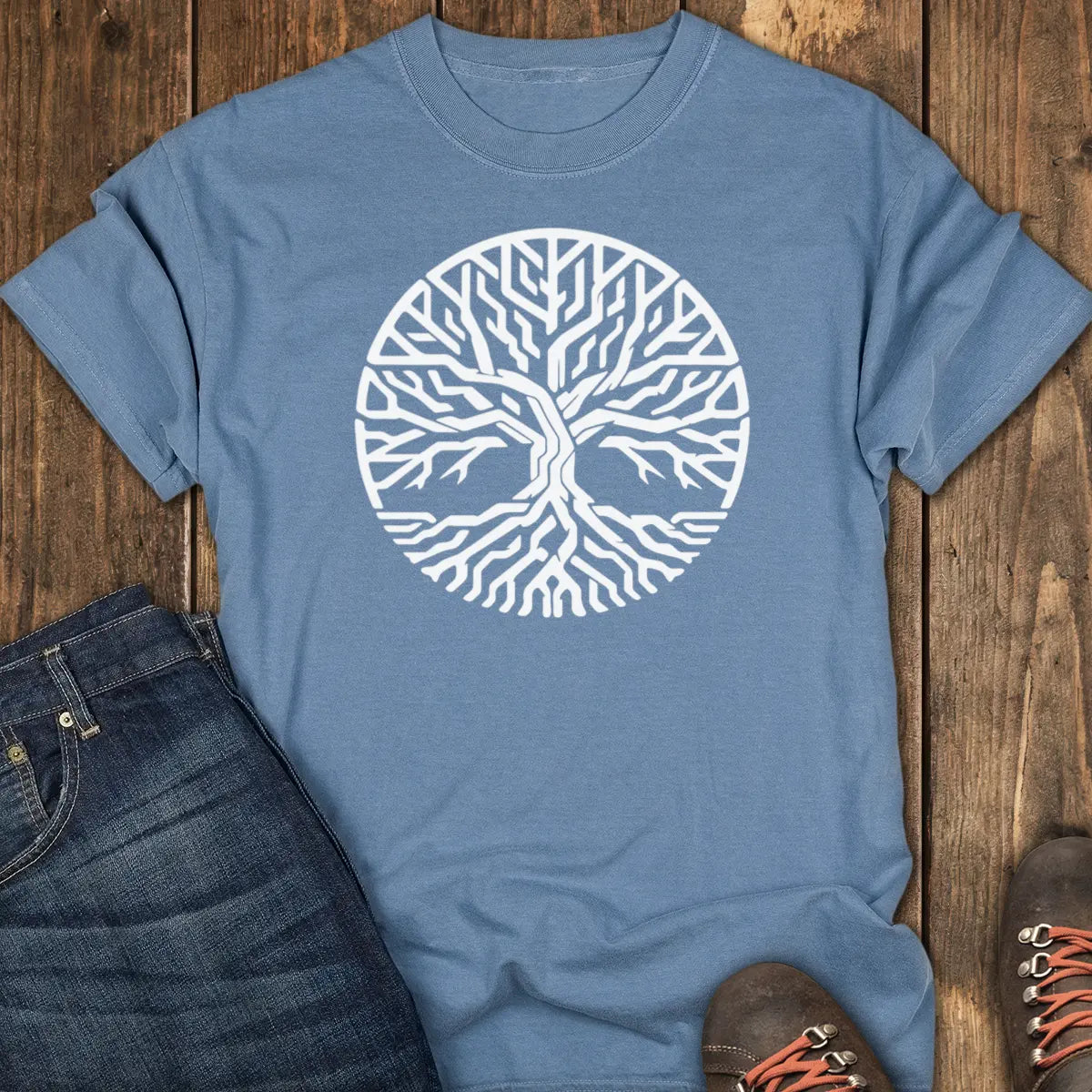 Living Circuit Tee - Blue Jean