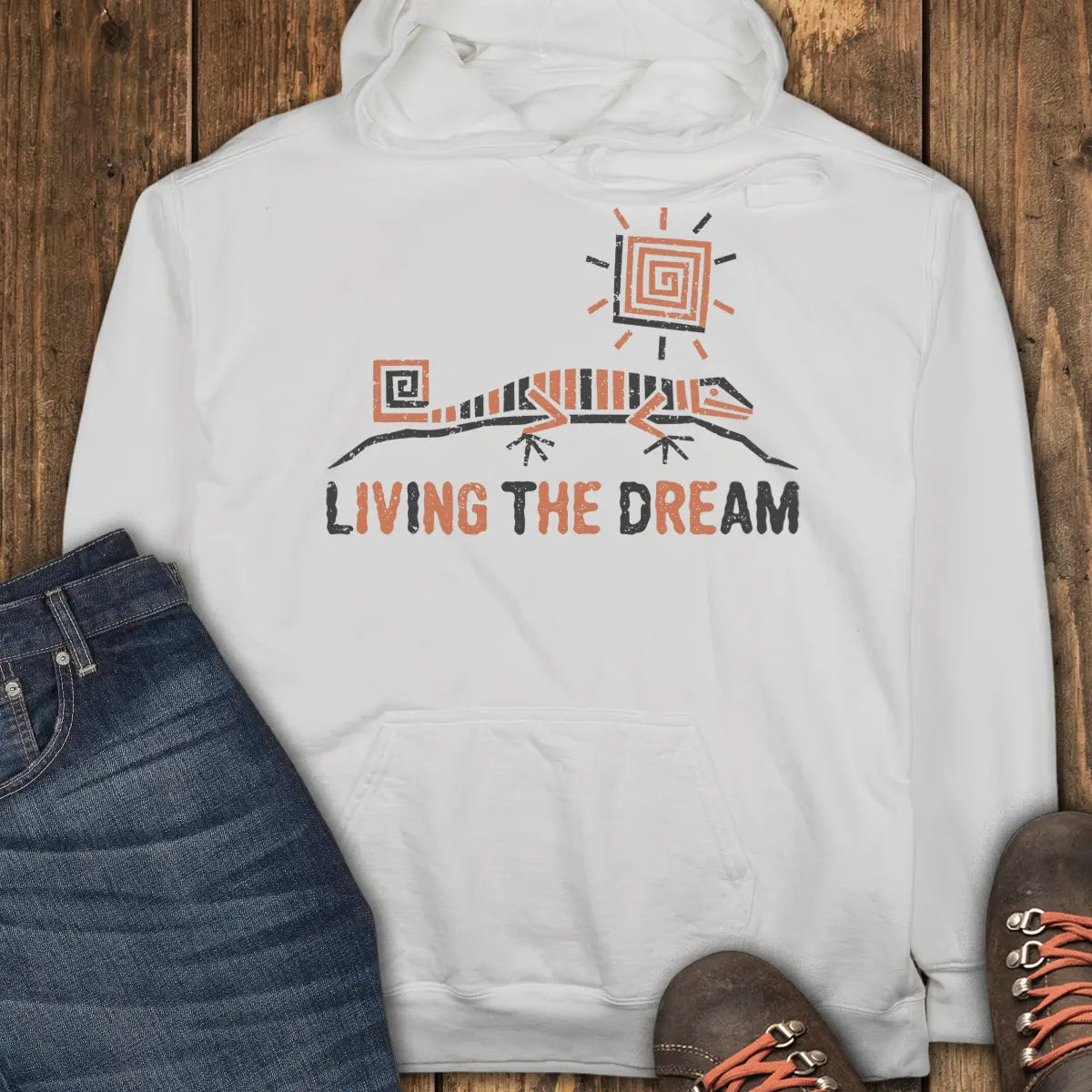 Living the Dream Hoodie - White