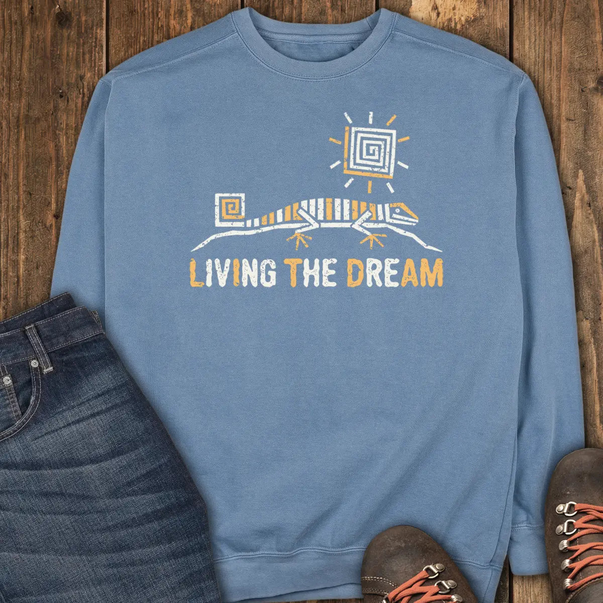Living the Dream Sweatshirt - Blue Jean