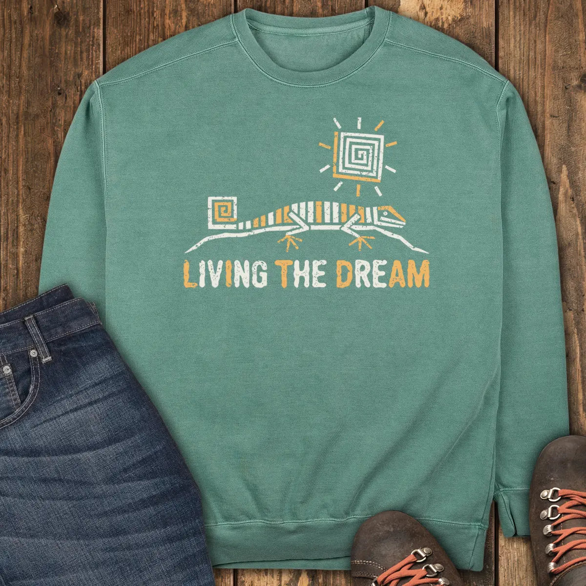 Living the Dream Sweatshirt - Light Green