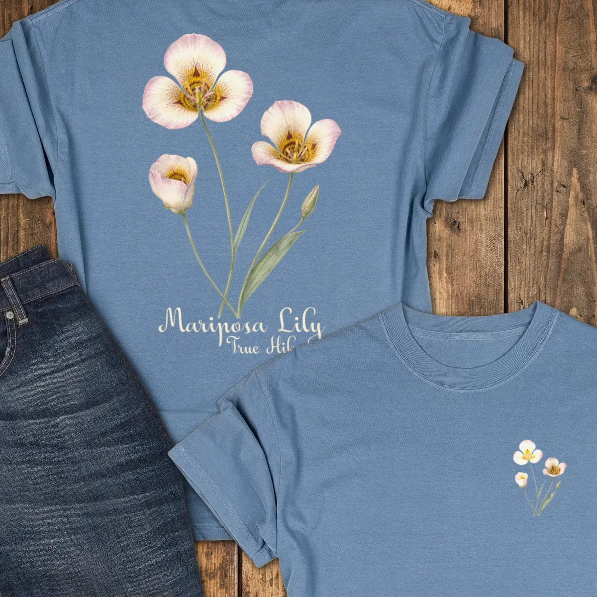Mariposa Lily Tee - Blue Jean