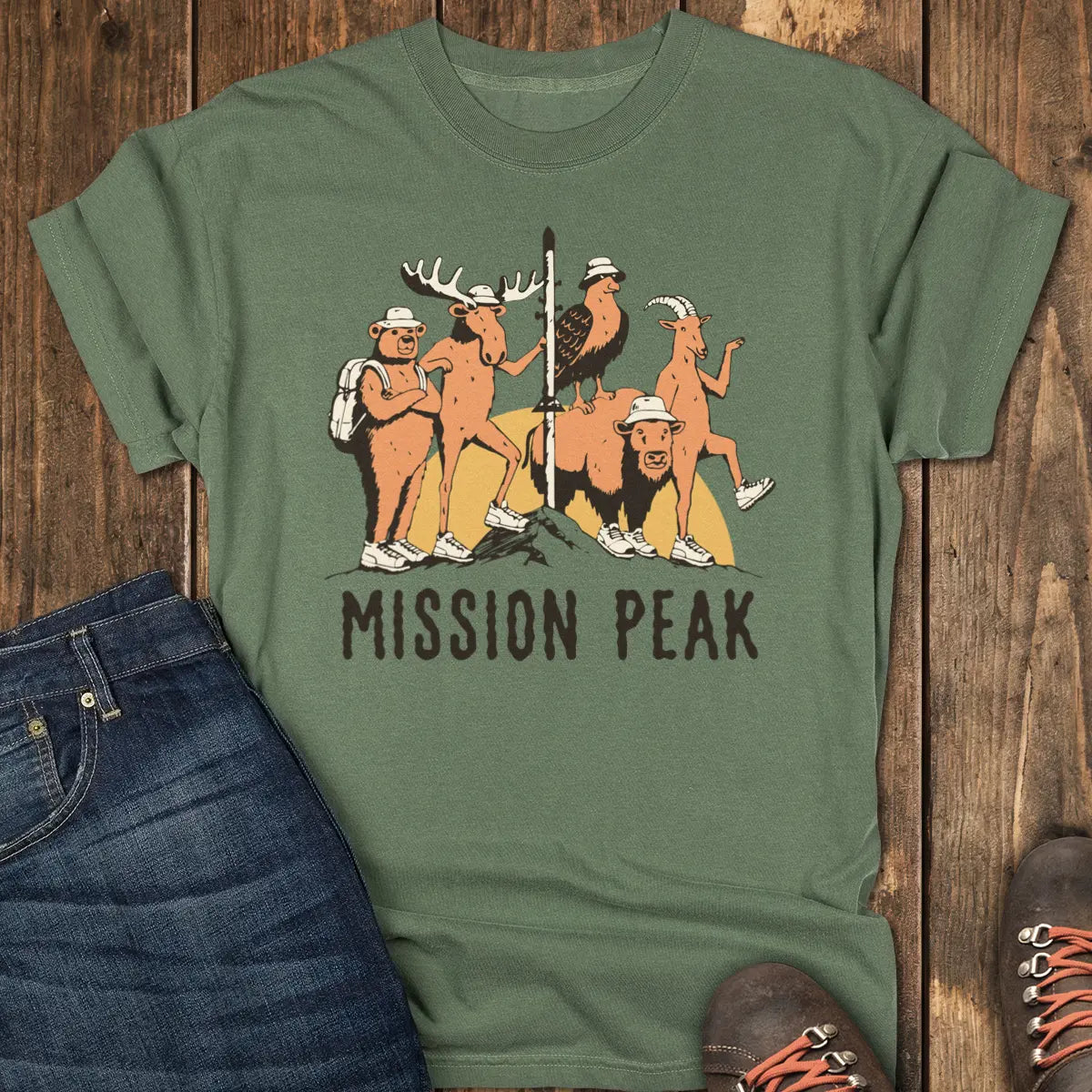 Mission Peak Locals Tee - Moss