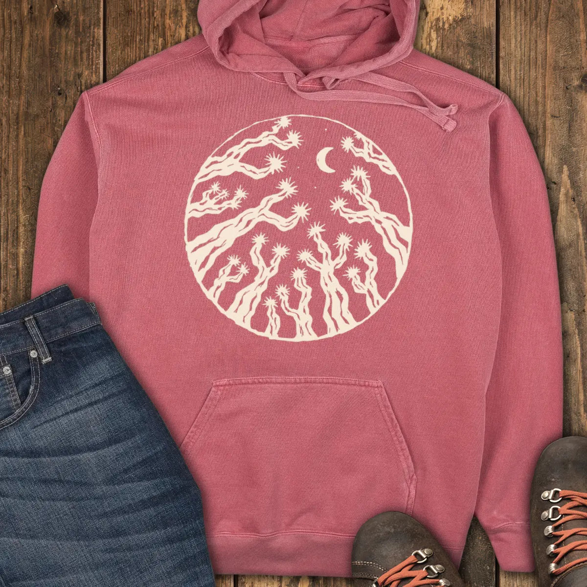 Mojave Midnight Hoodie - Crimson