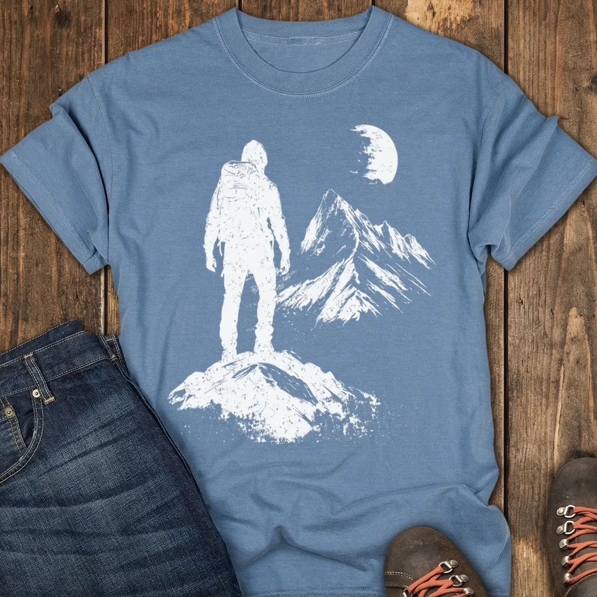 Moonlight Ascent Tee - Blue Jean
