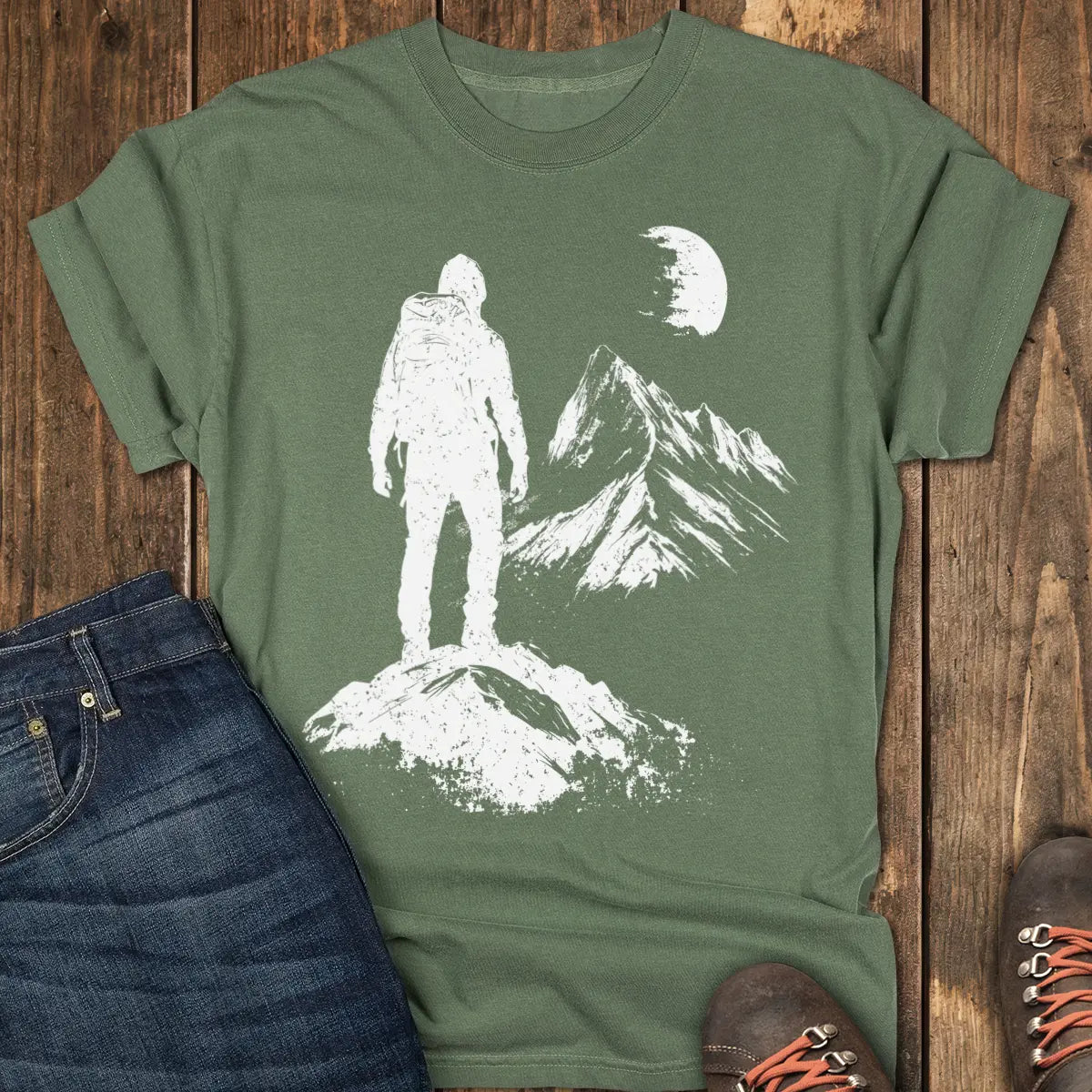 Moonlight Ascent Tee - Moss