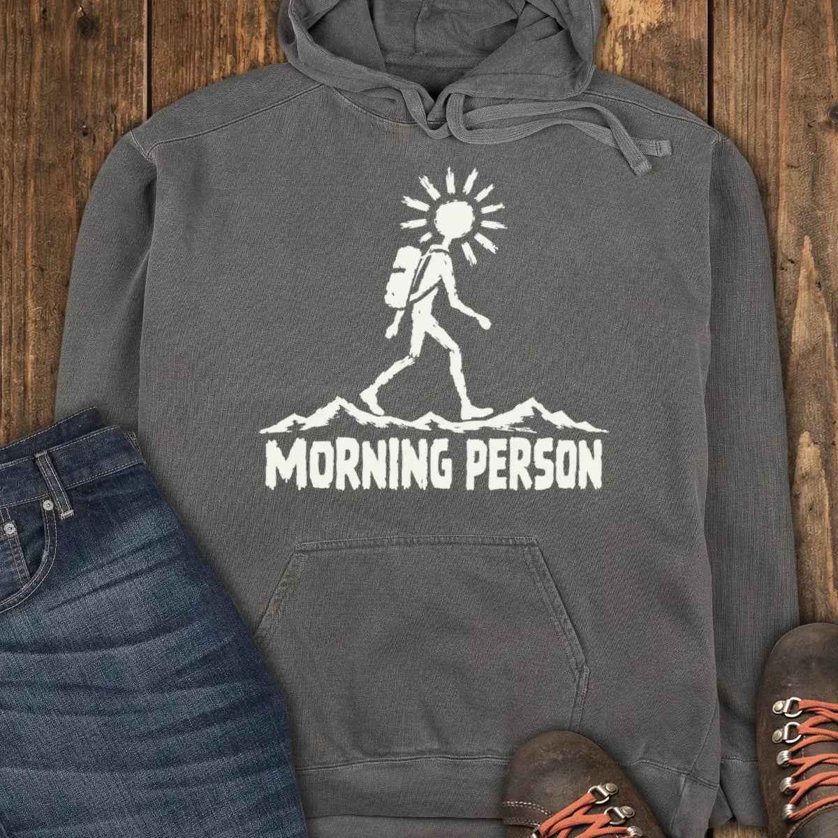 Morning Person Hoodie - Pepper