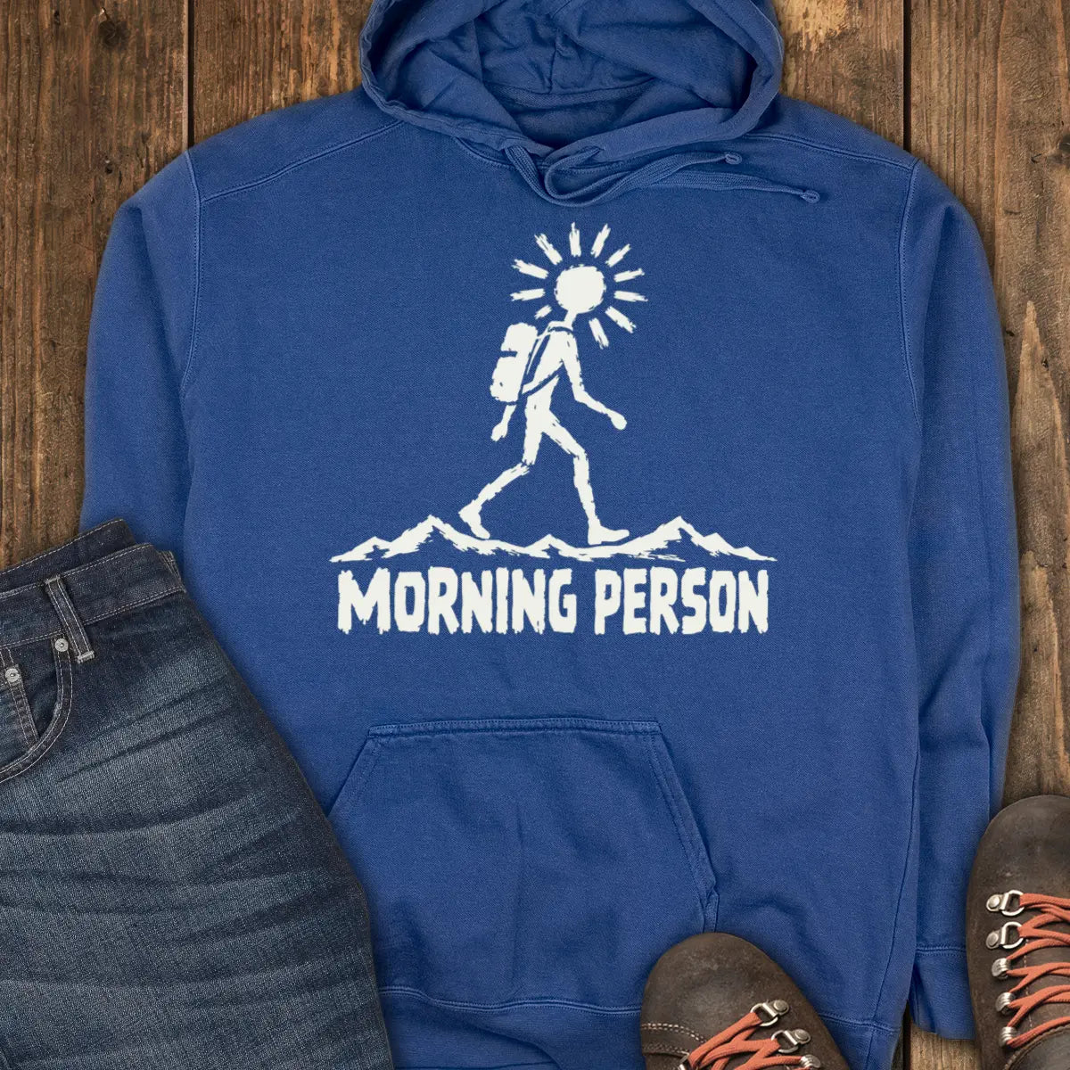 Morning Person Hoodie - True Navy
