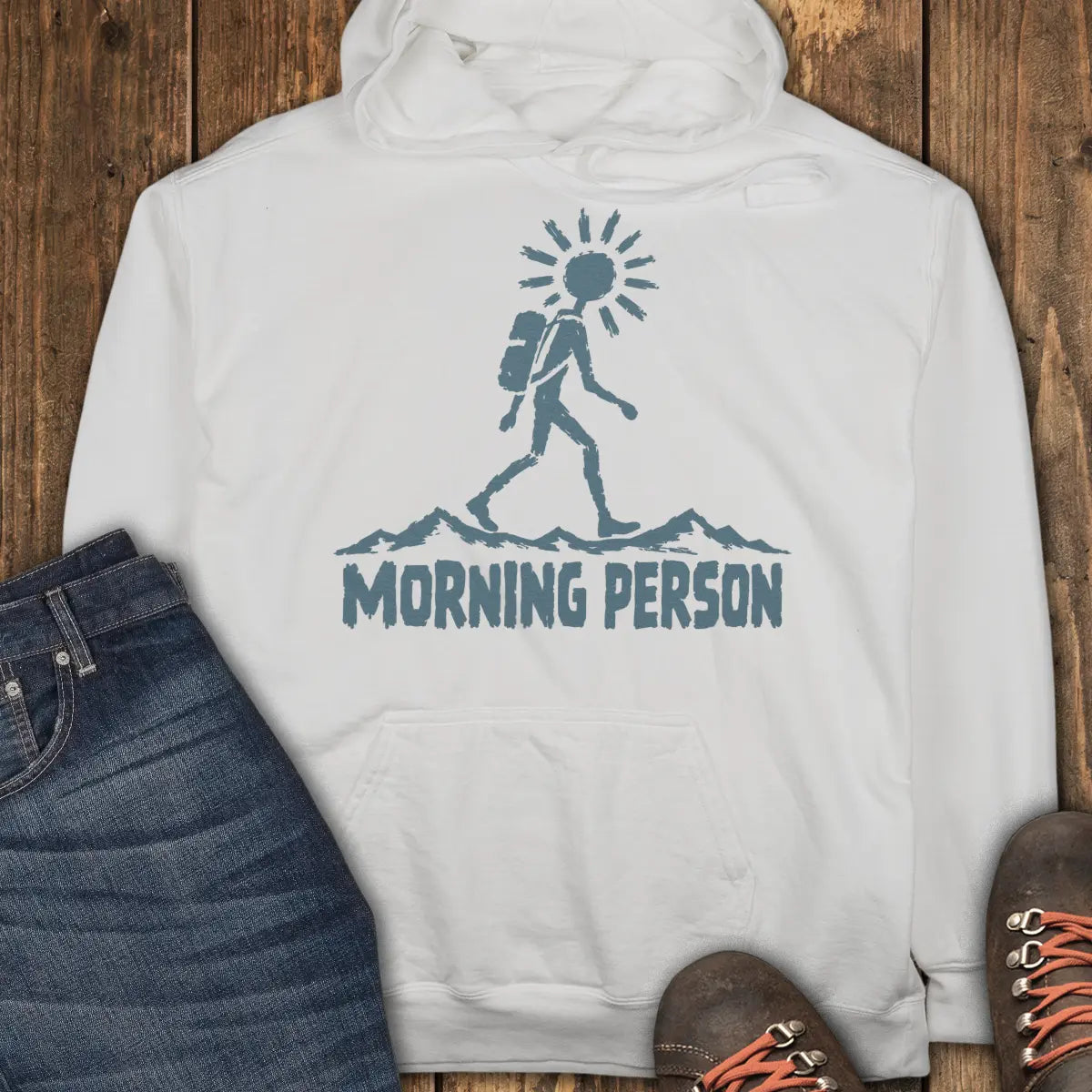 Morning Person Hoodie - White