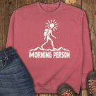 Morning Person Sweatshirt - Crimson