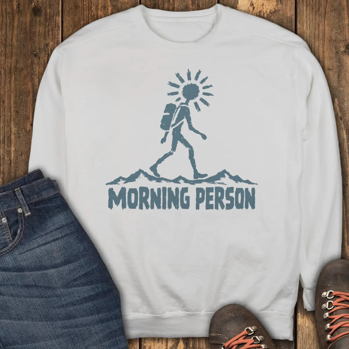 Morning Person Sweatshirt - White