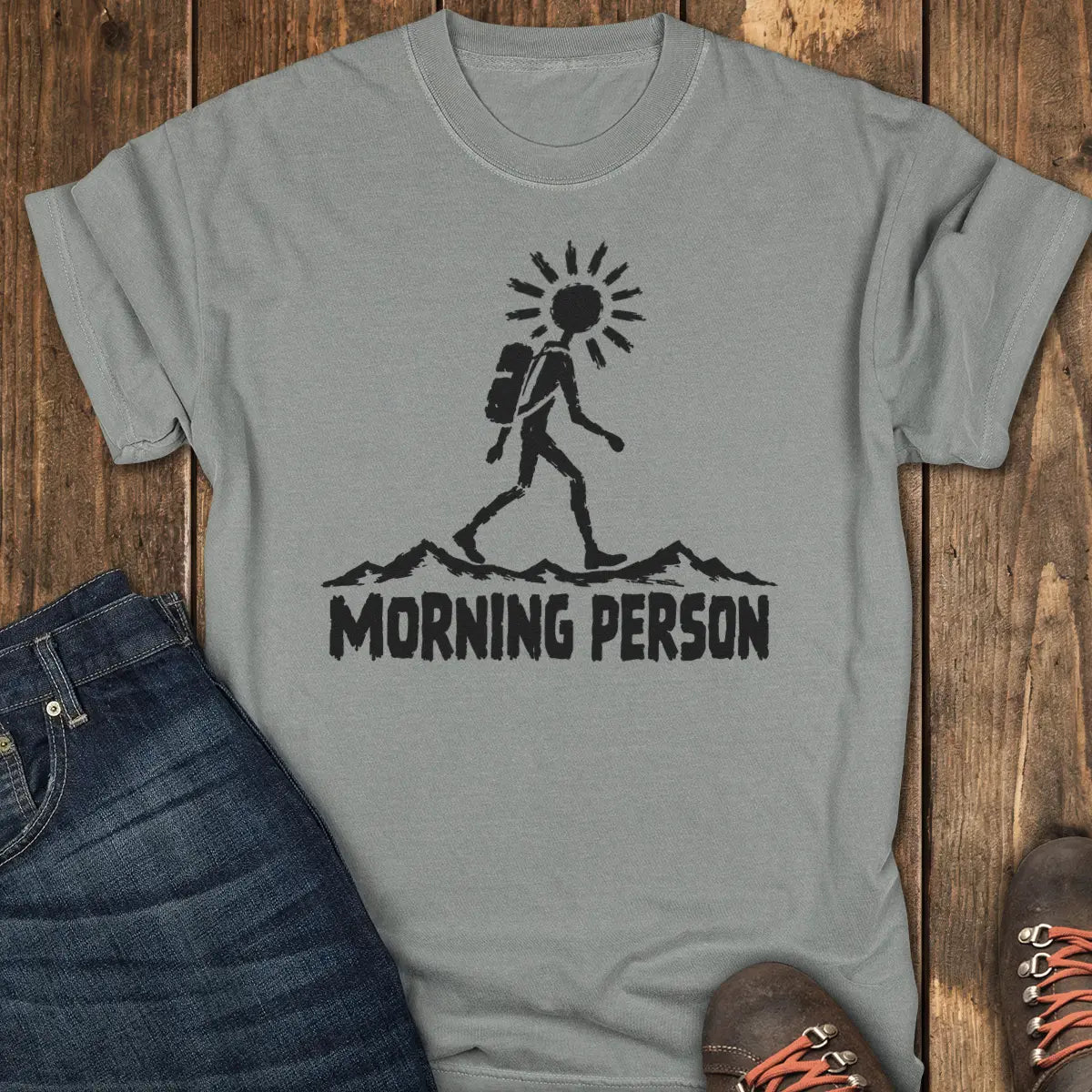 Morning Person Tee - Grey
