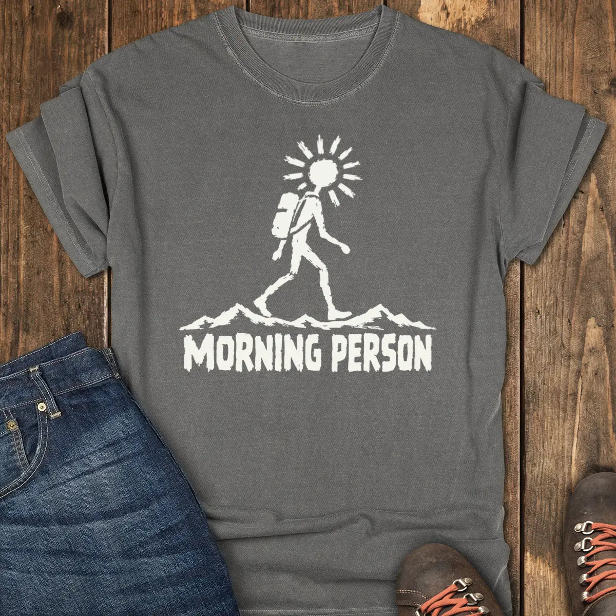 Morning Person Tee - Pepper