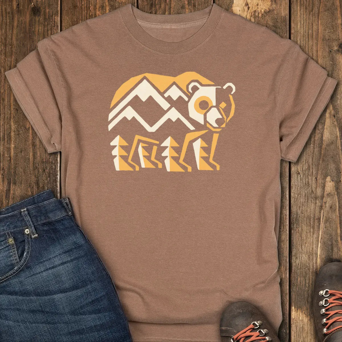 Mountain Bear Tee - Espresso