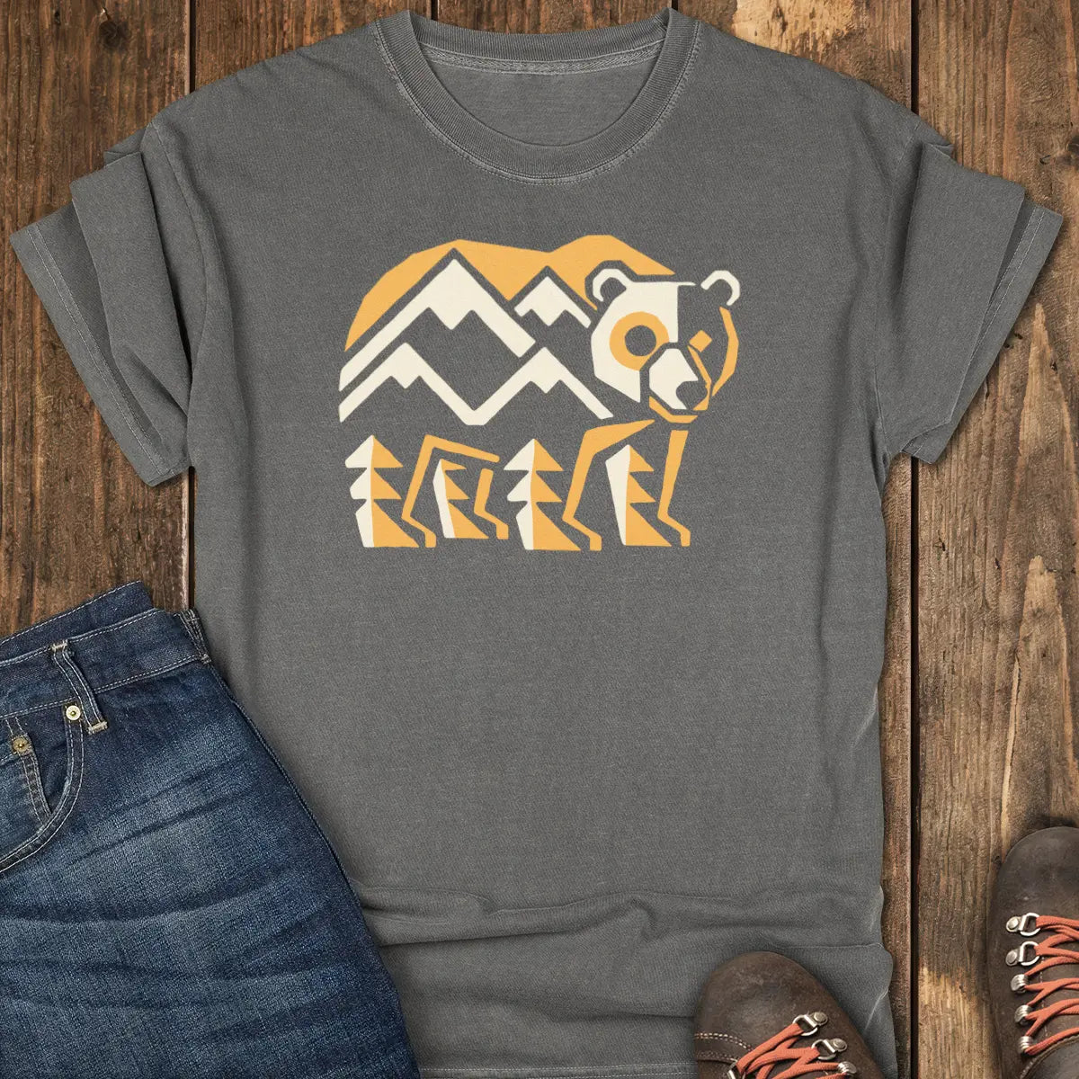 Mountain Bear Tee - Pepper