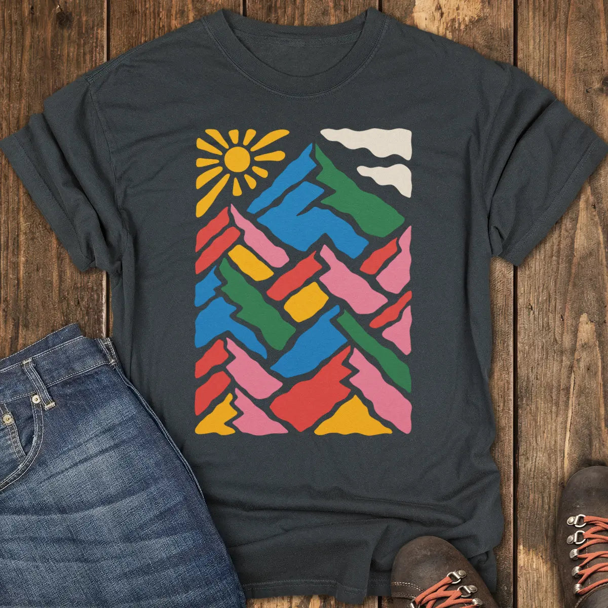 Mountain Mosaic Tee - Black