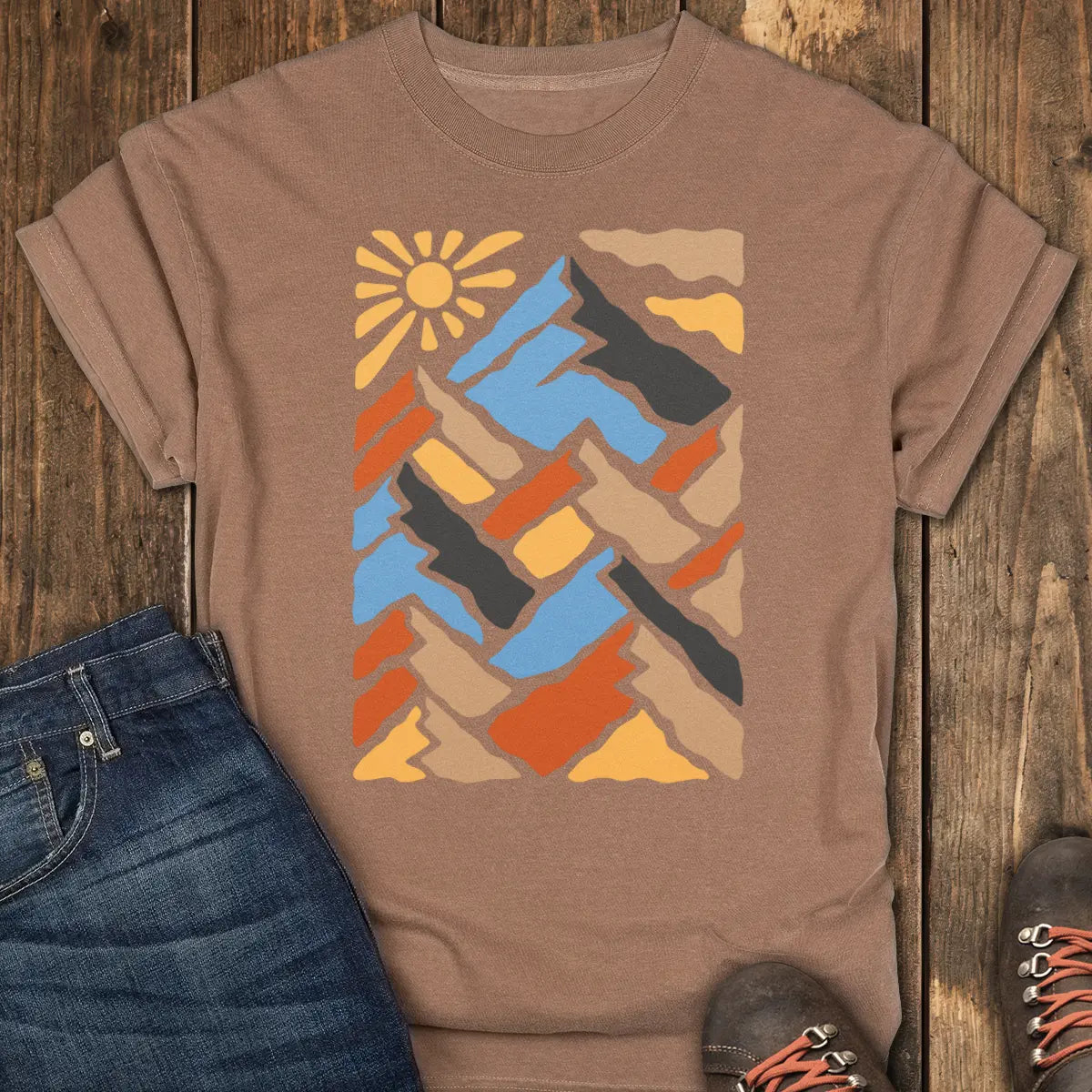 Mountain Mosaic Tee - Espresso