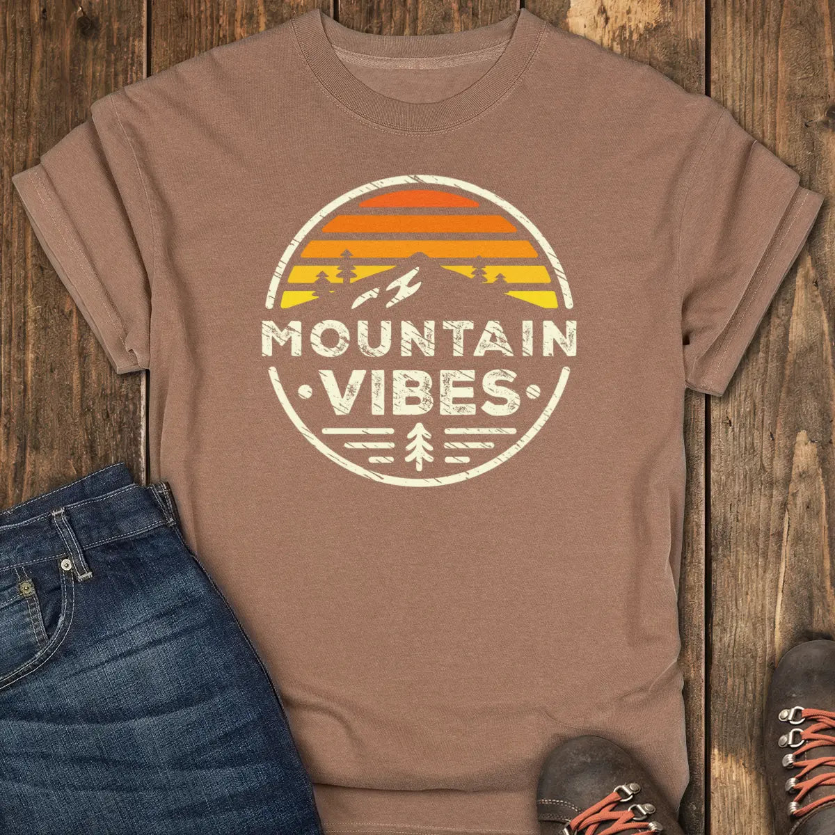 Mountain Vibes Tee - Espresso