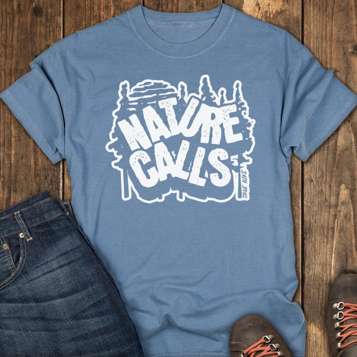 Nature Calls Tee - Blue Jean
