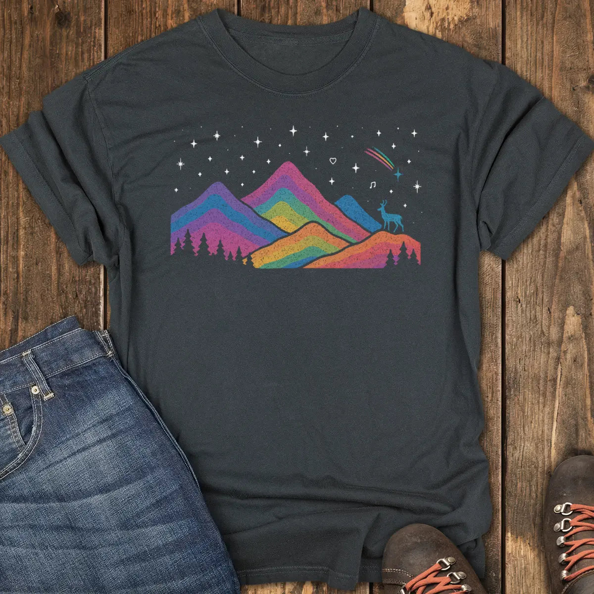 Neon Night Tee - Black