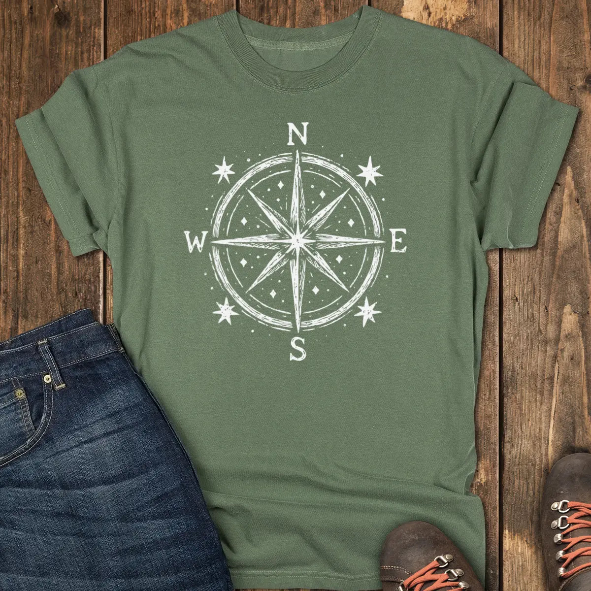Never South Tee - Moss