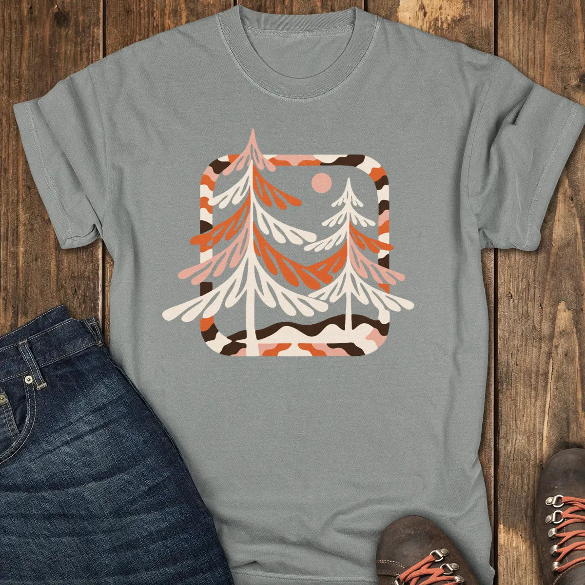 Night Pines Tee - Grey