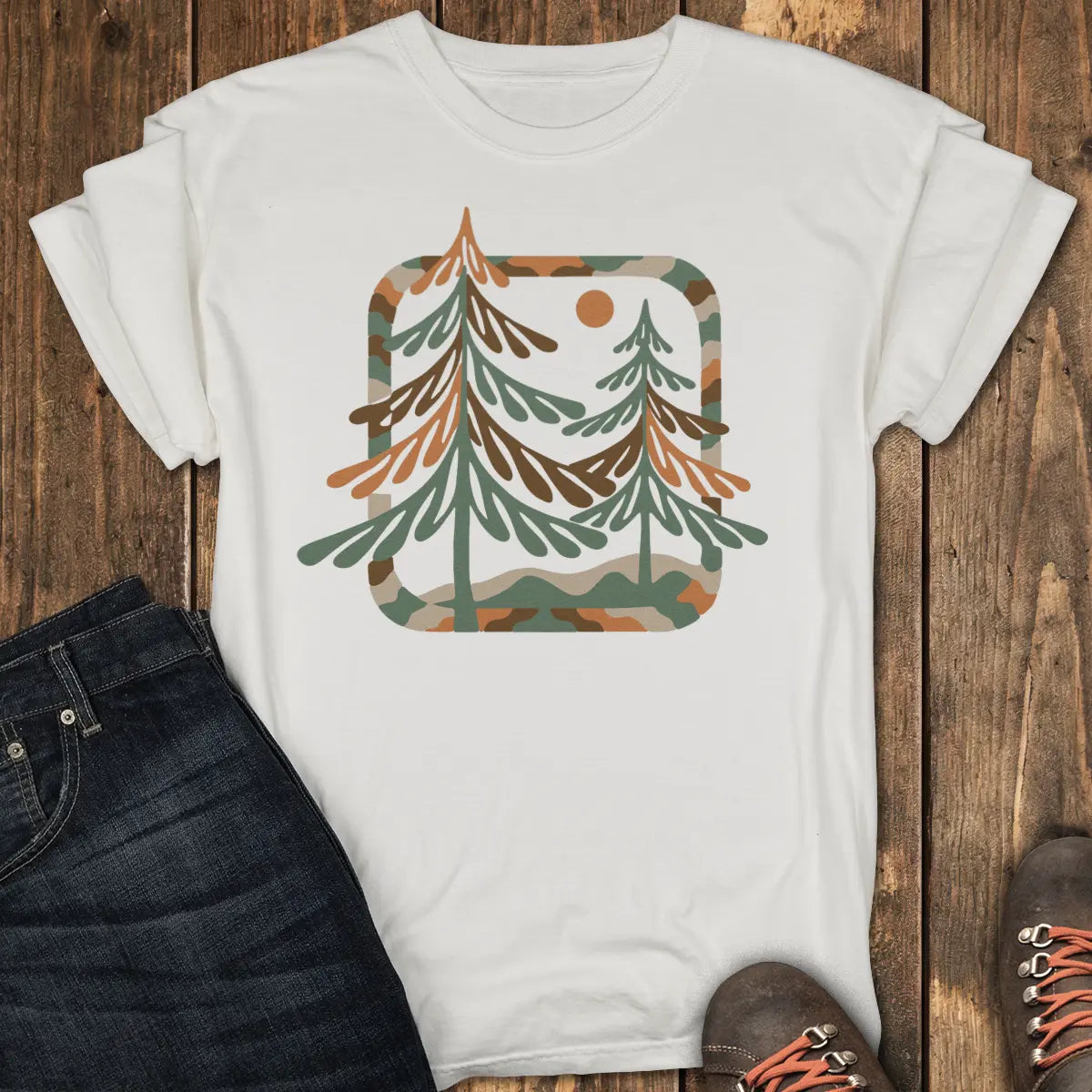 Night Pines Tee - White