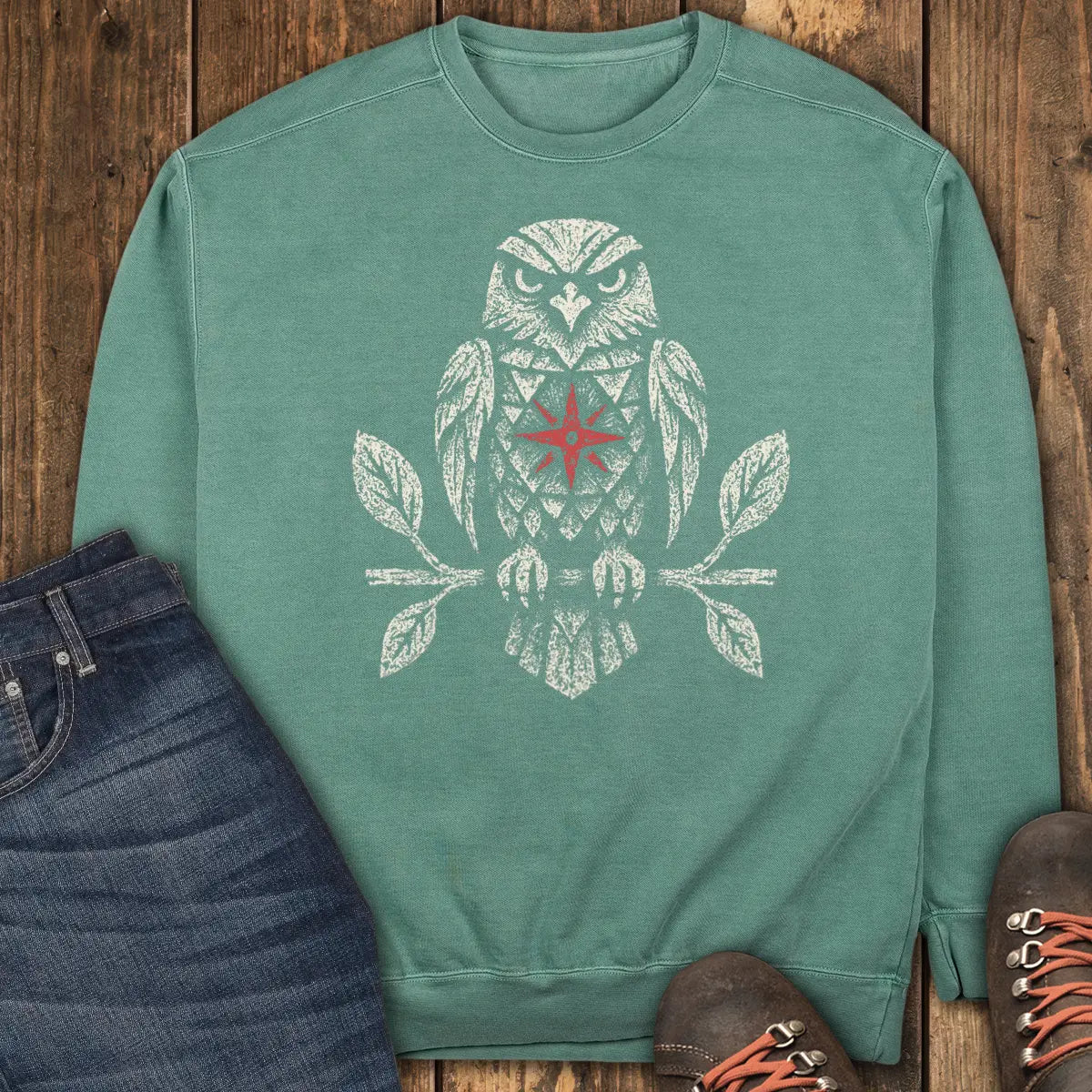Night Star Sweatshirt - Light Green