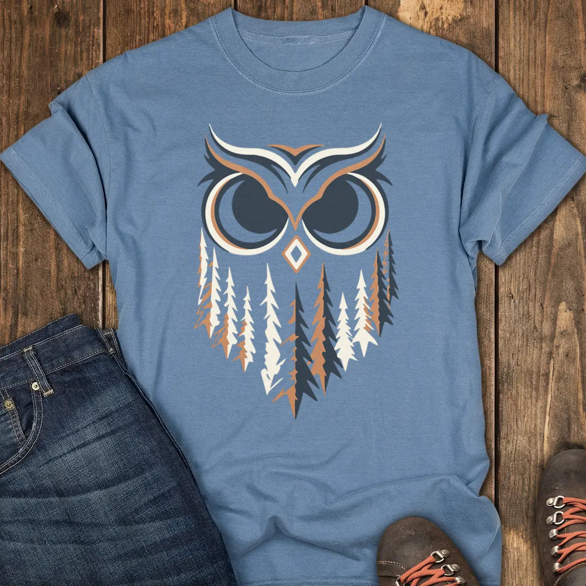 Night Watch Tee - Blue Jean