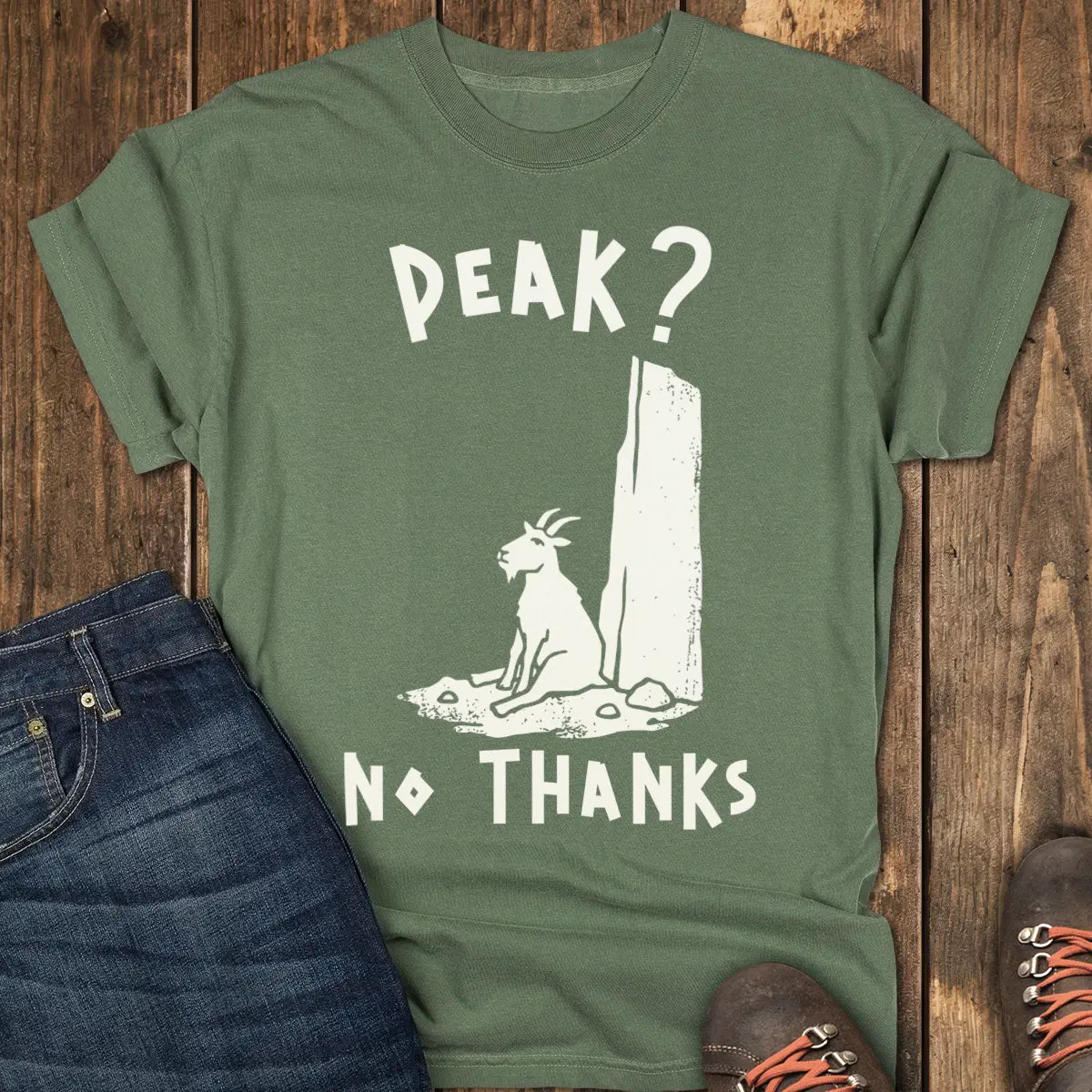 No Peak Tee - Moss